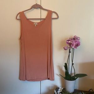 LOGO light pink or coral tank top